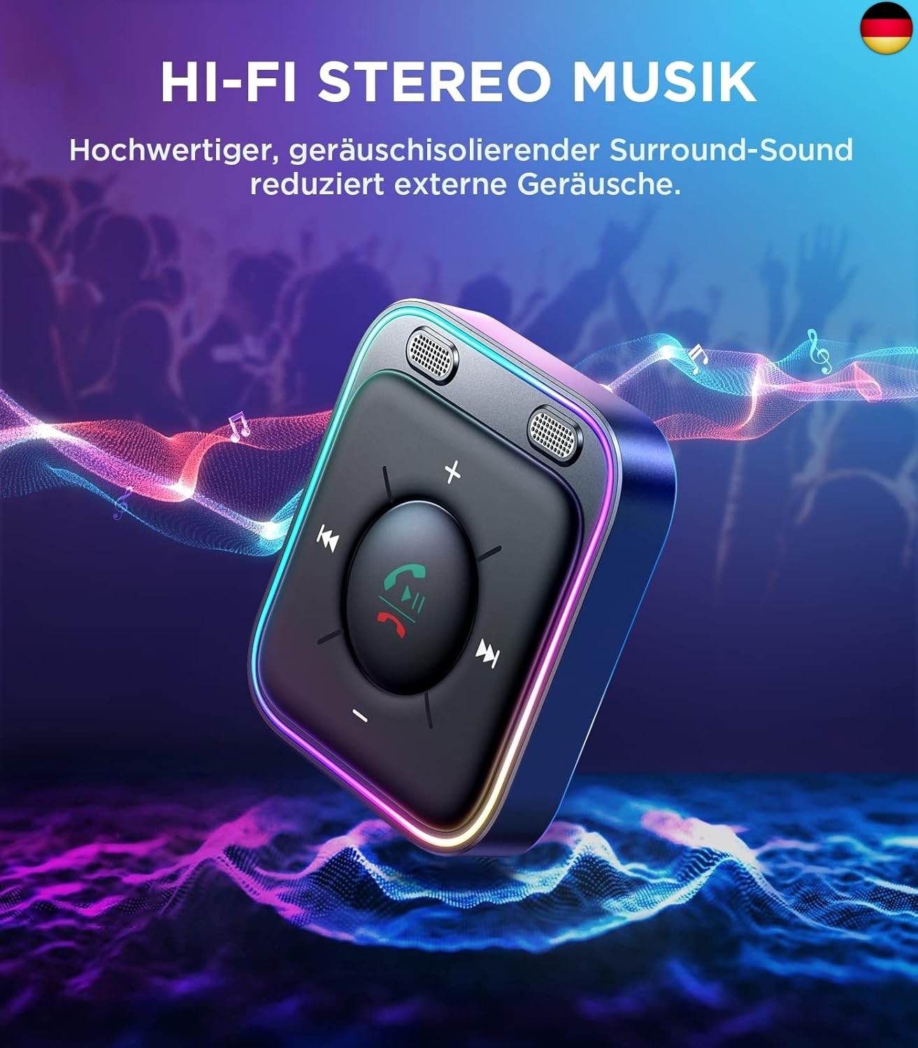 BX-1 2026 Aux Bluetooth Adapter 5.4 Auto mit Freisprecheinrichtung Hi-Fi Stereo