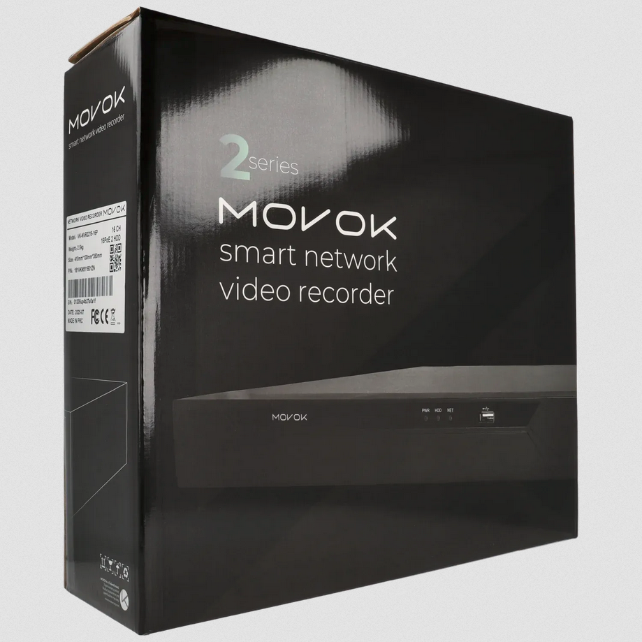 VK-NVR2216-16P- IP Rekorder für 16 Kanäle und 8 mpx Auflösung mit 16 ports PoE  96 Mbps