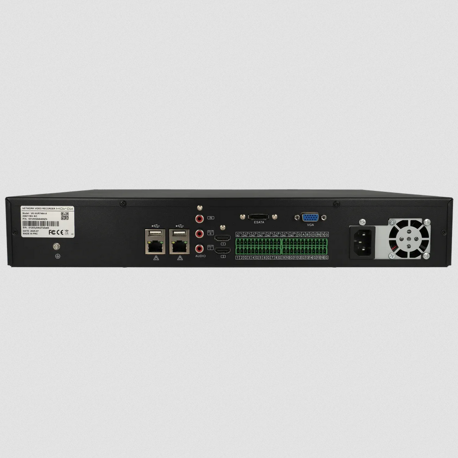 VK-NVR7464-A-  IP Rekorder für 64 Kanäle und 8 mpx Auflösung 384Mbps