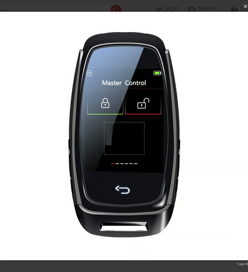 AX1-Schwarz LCD-Universal-Smart-Key-Kit mit schlüssellosem Zugang schwarze Farbe