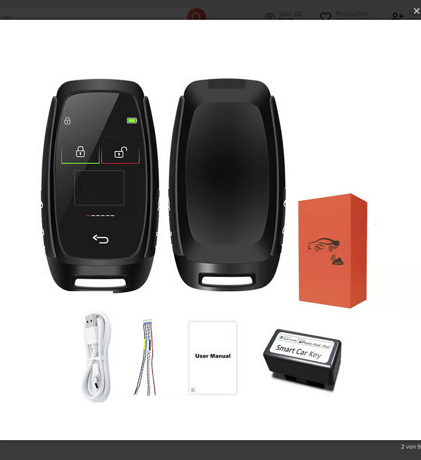 AX1-Schwarz LCD-Universal-Smart-Key-Kit mit schlüssellosem Zugang schwarze Farbe